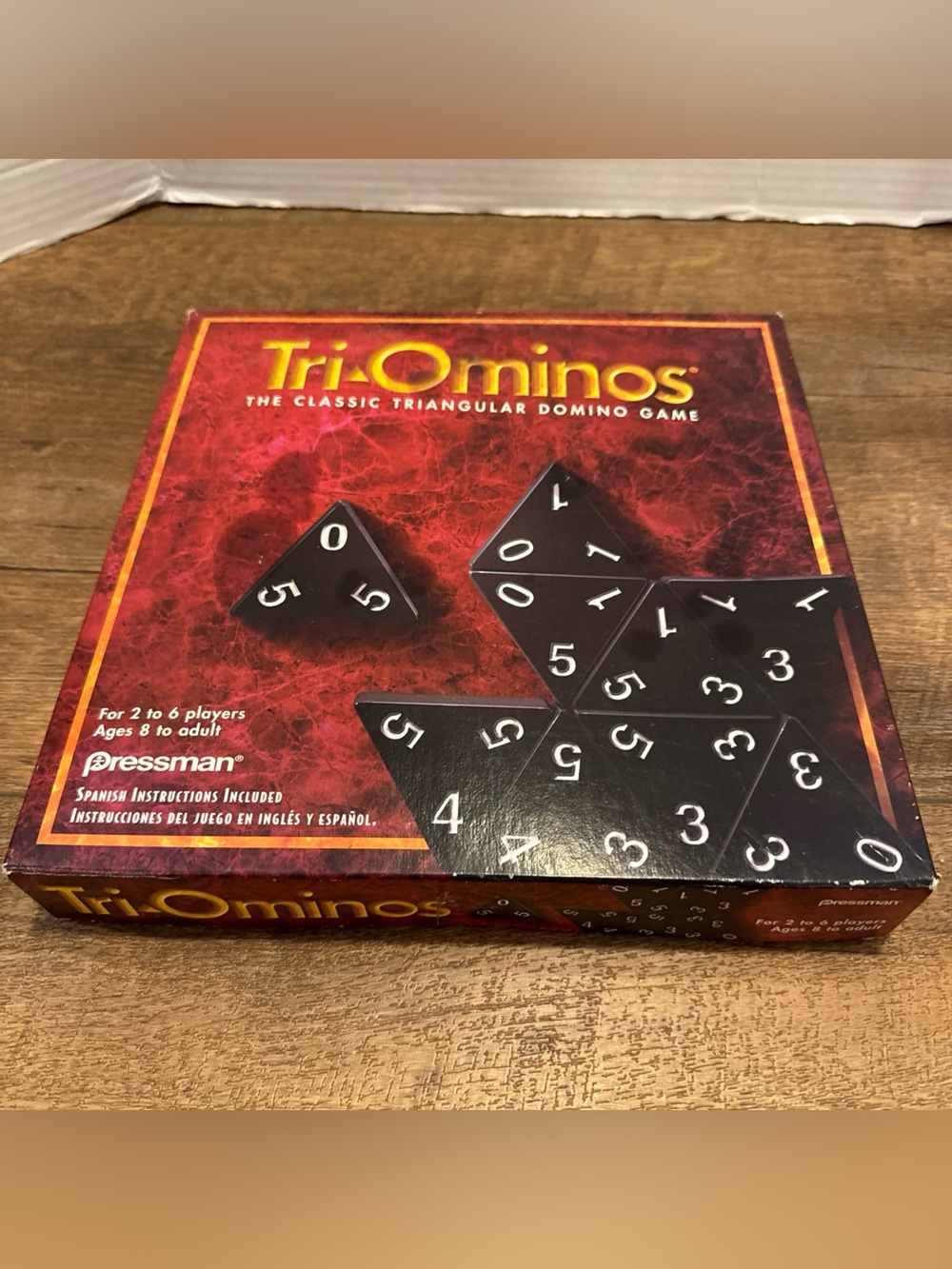Tri-Ominos Classic Triangular Domino Game Pressman 1997 NEW SEALED Vintage